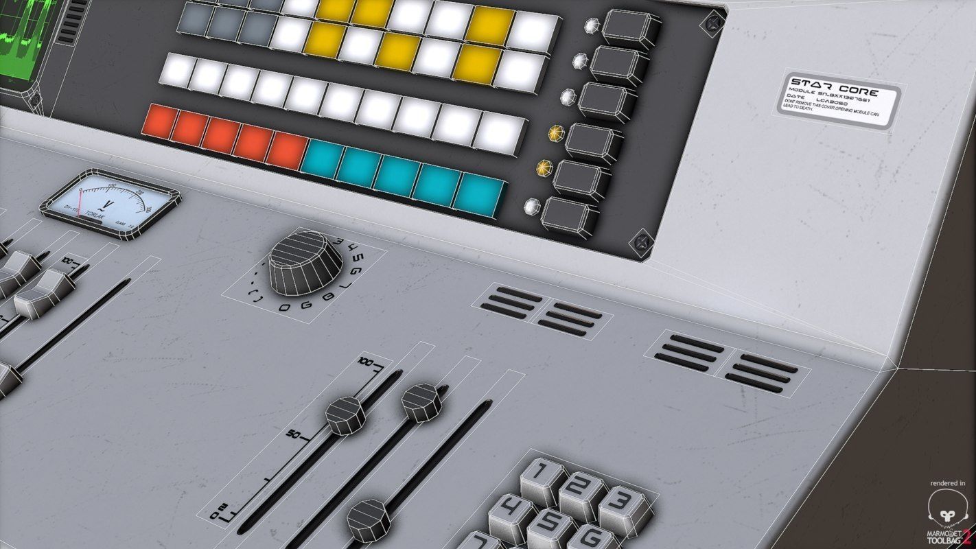 Control Desk 3 Low-poly 3D model_15