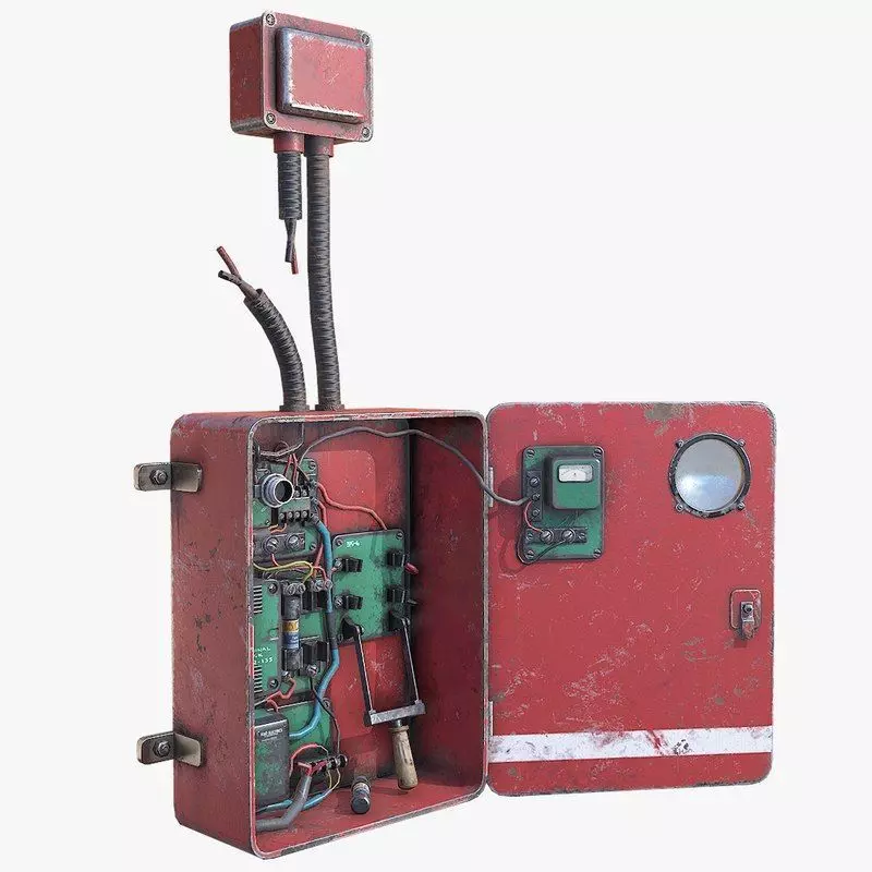 Fuse Box Low-poly 3D model