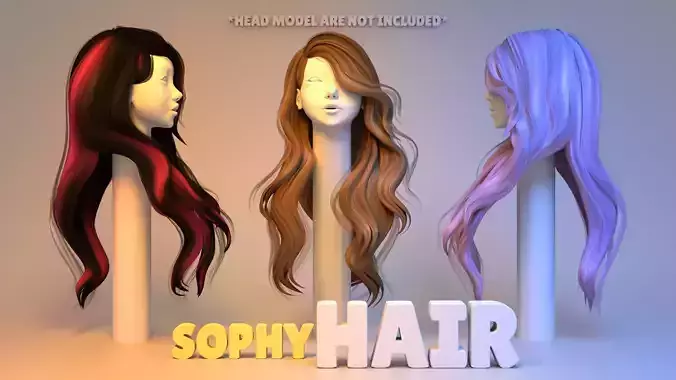 Sophy Hair 3D model