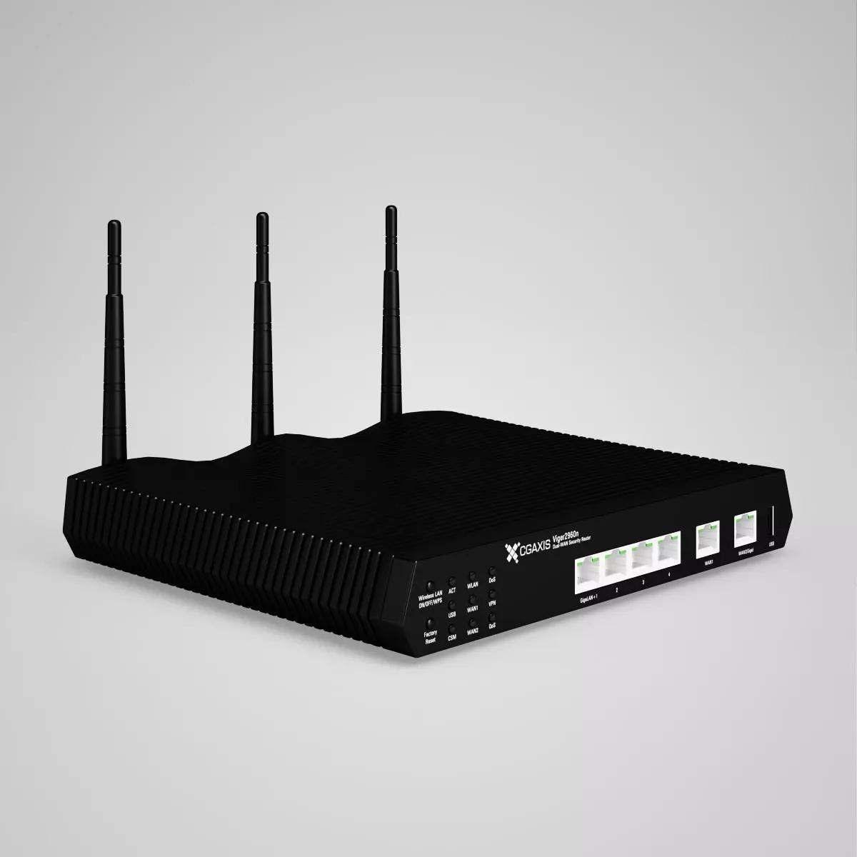CGAxis WiFi antena router 3D model_0