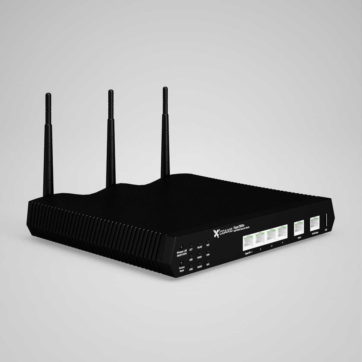 CGAxis WiFi antena router 3D model_1