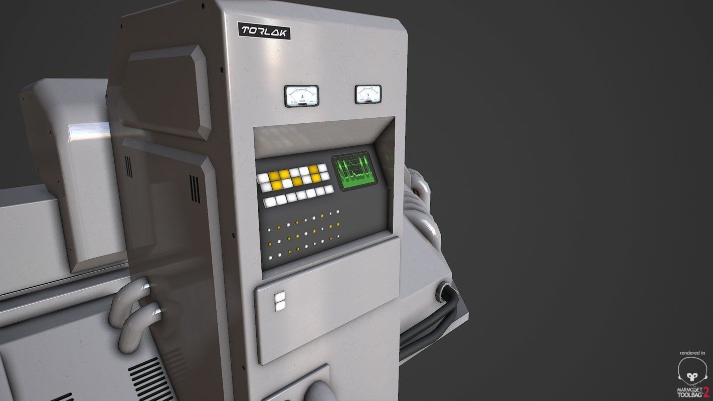 Control Desk 4 Low-poly 3D model_25