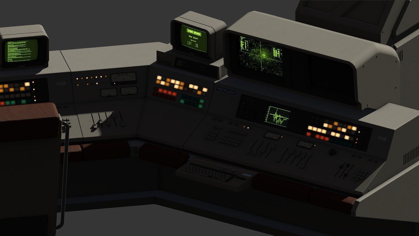 Control Desk 4 Low-poly 3D model_7