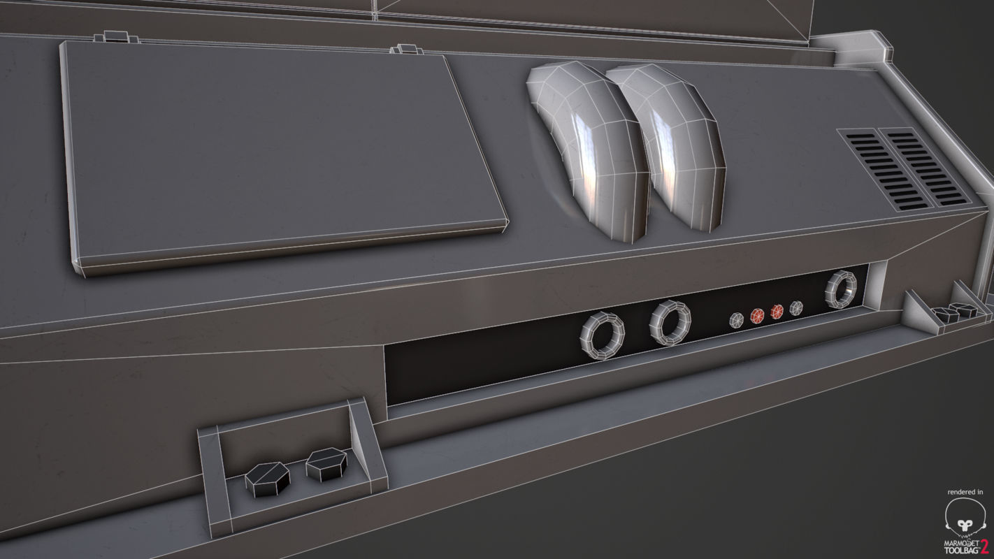 Control Desk 4 Low-poly 3D model_48