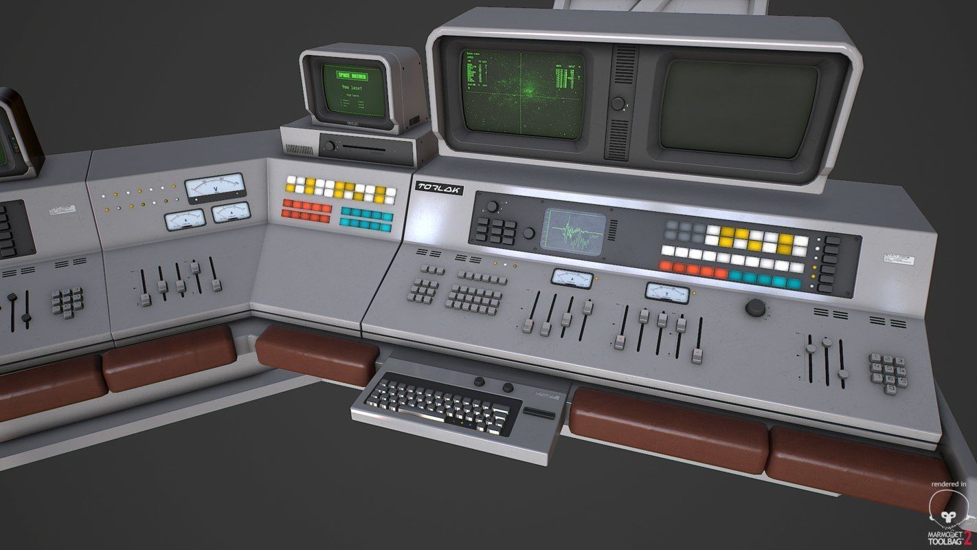 Control Desk 4 Low-poly 3D model_15