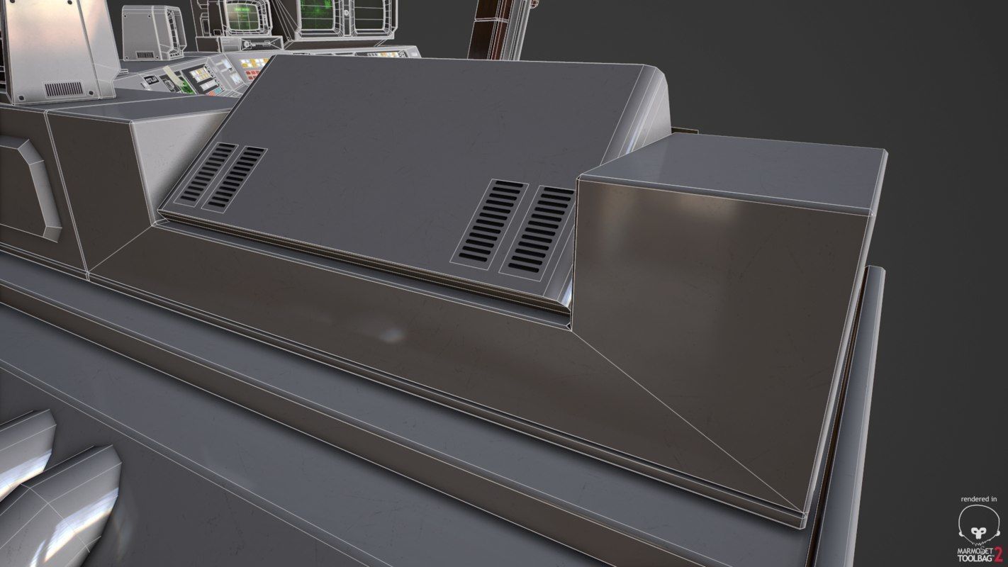 Control Desk 4 Low-poly 3D model_49