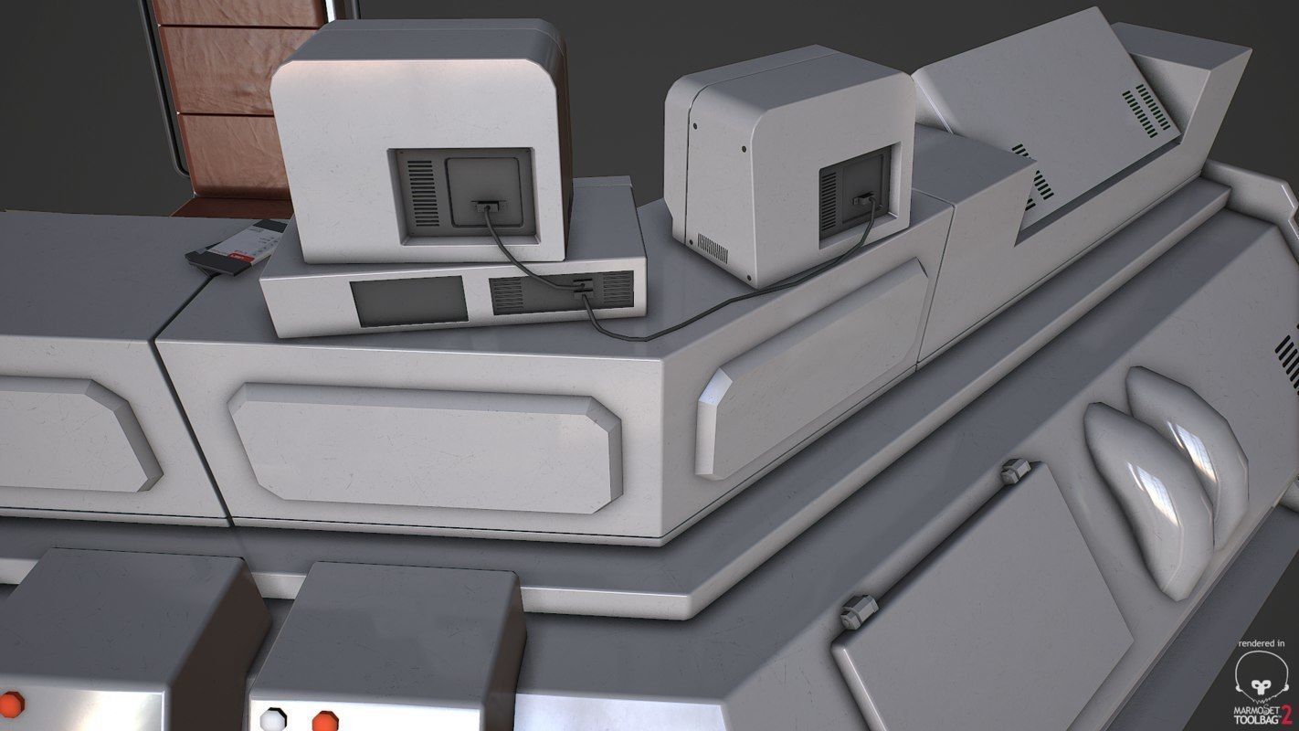 Control Desk 4 Low-poly 3D model_26