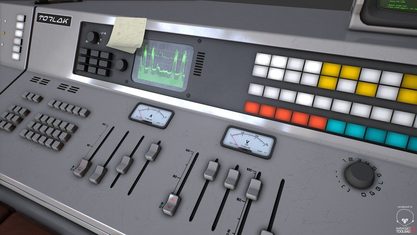 Control Desk 4 Low-poly 3D model_21