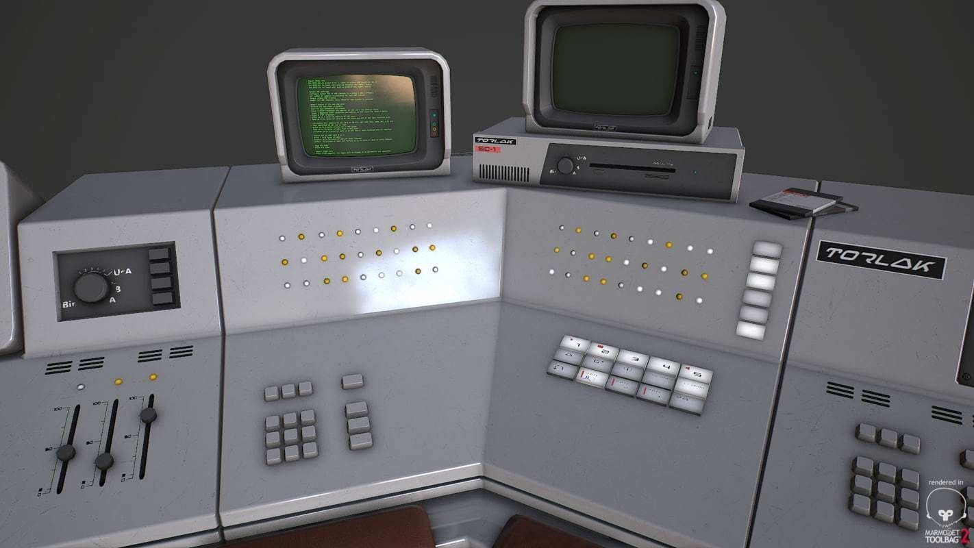 Control Desk 4 Low-poly 3D model_18