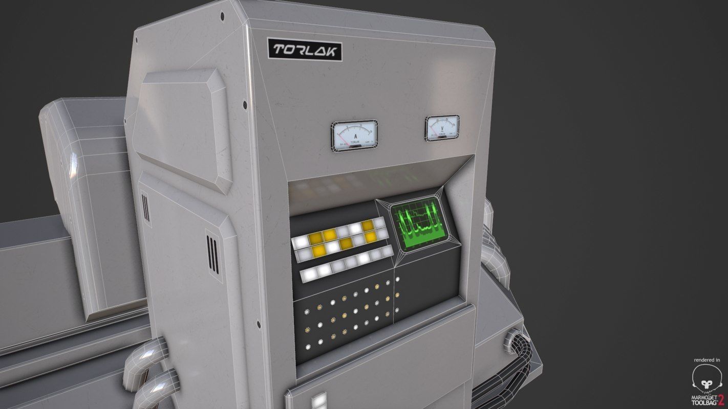 Control Desk 4 Low-poly 3D model_44