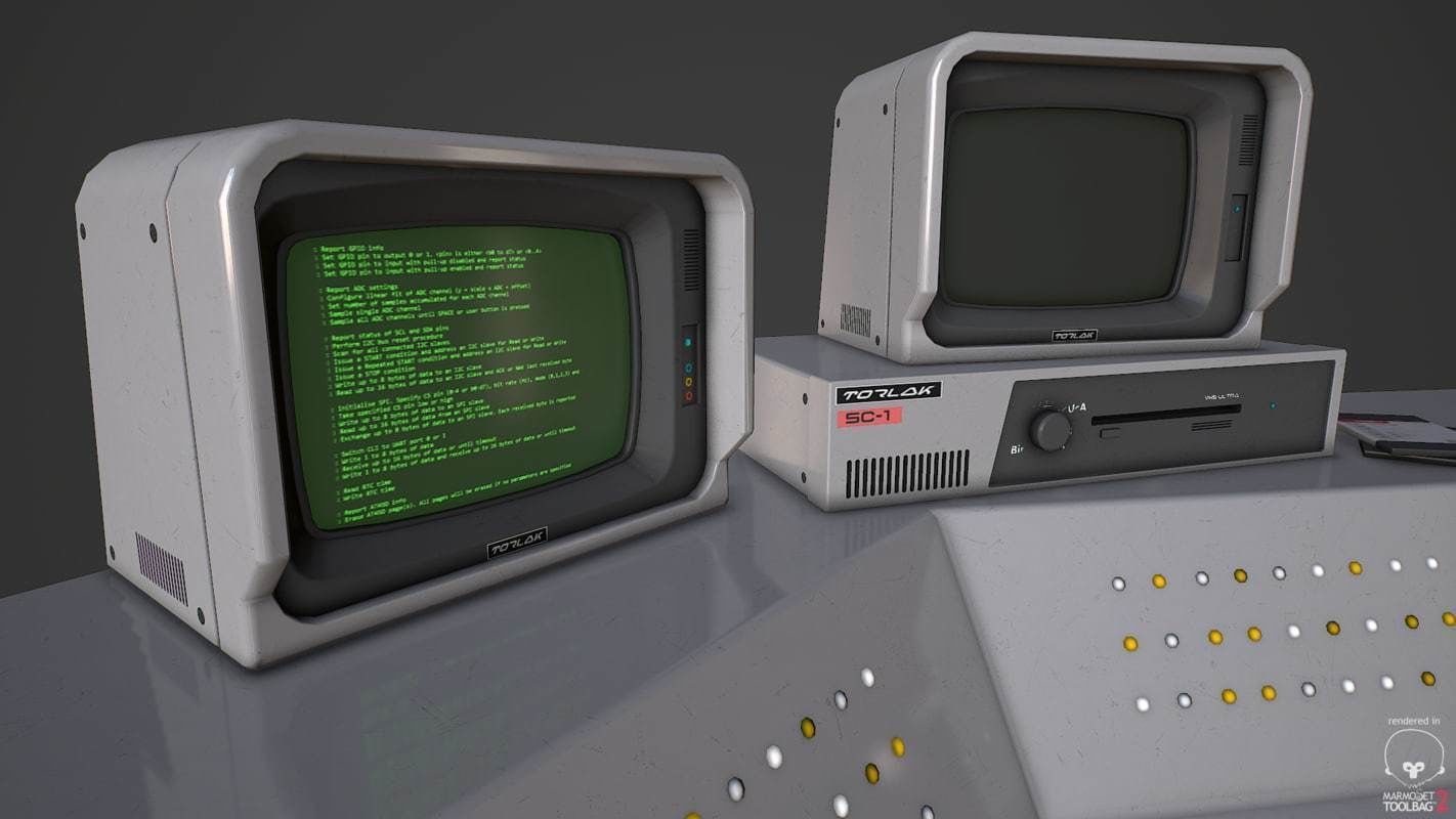 Control Desk 4 Low-poly 3D model_19