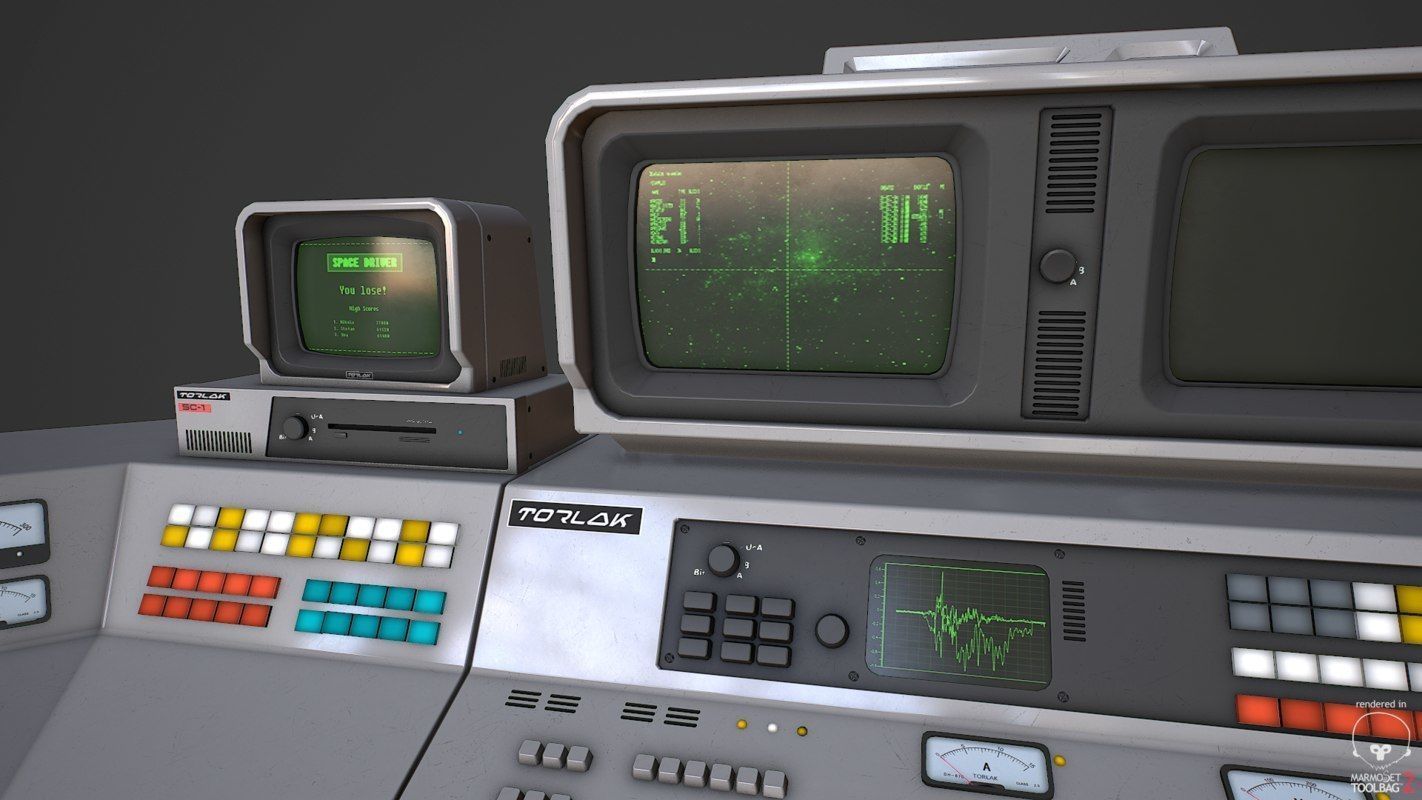 Control Desk 4 Low-poly 3D model_24