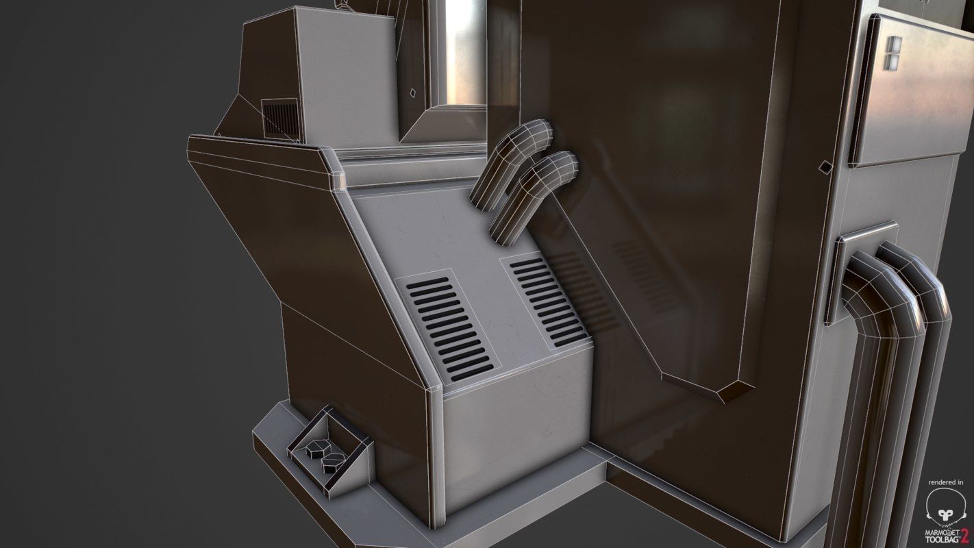 Control Desk 4 Low-poly 3D model_43