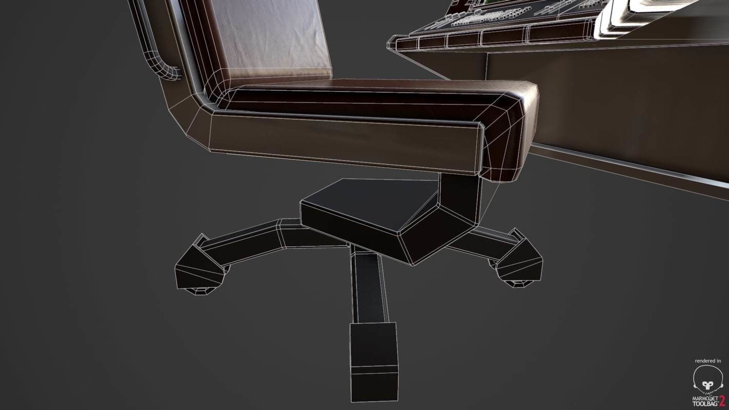 Control Desk 4 Low-poly 3D model_52