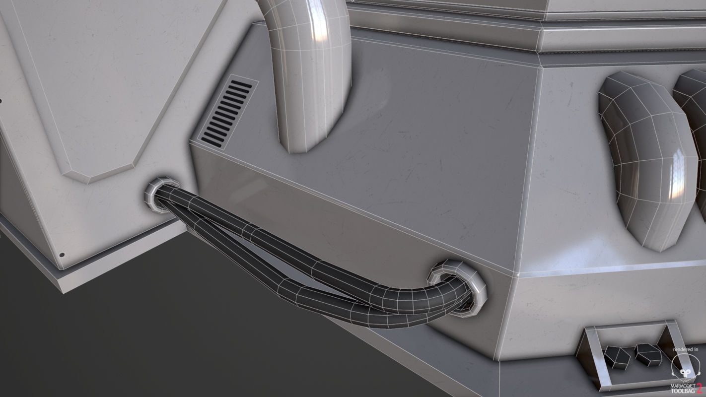 Control Desk 4 Low-poly 3D model_46