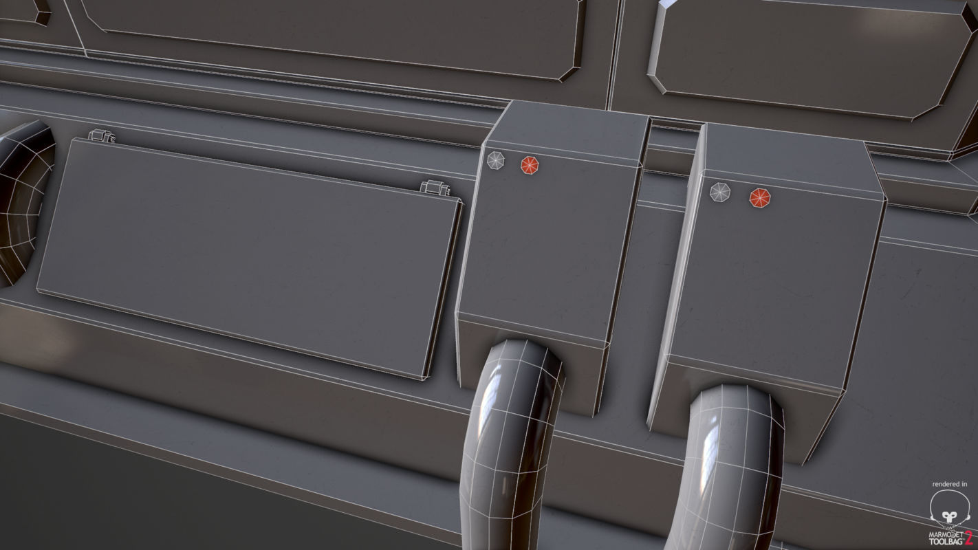 Control Desk 4 Low-poly 3D model_47