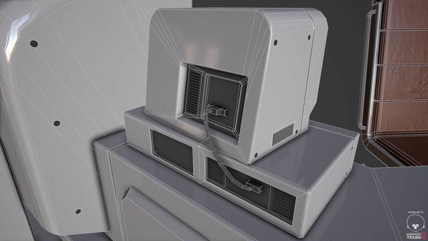 Control Desk 4 Low-poly 3D model_45