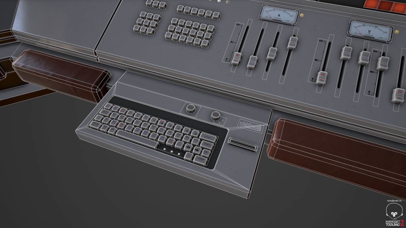 Control Desk 4 Low-poly 3D model_41