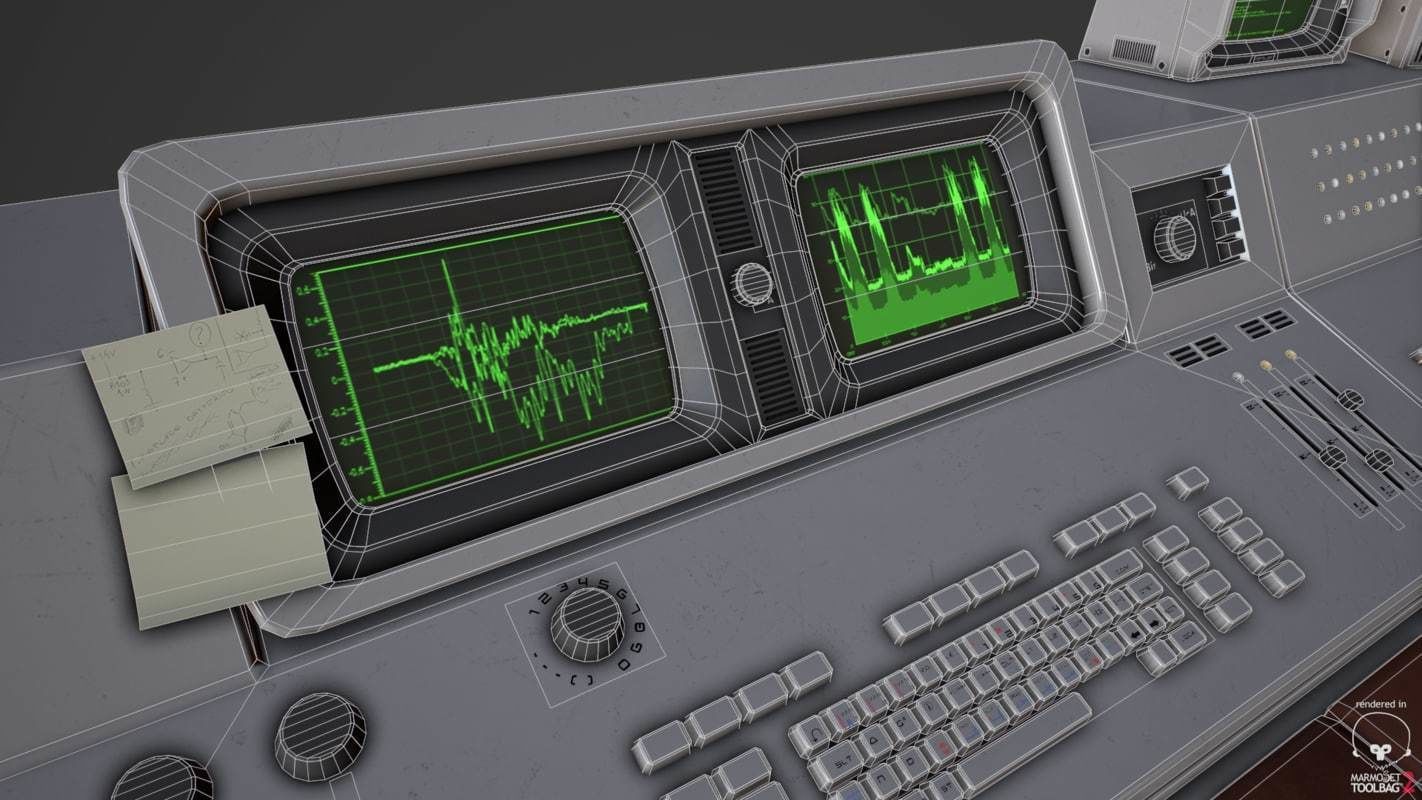 Control Desk 4 Low-poly 3D model_37