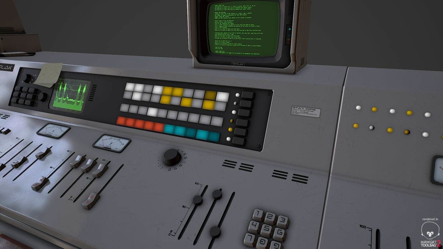Control Desk 4 Low-poly 3D model_30