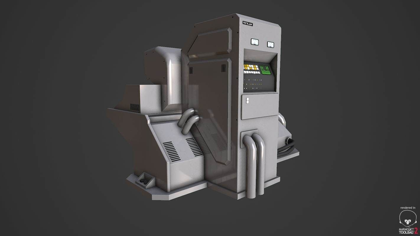 Control Desk 4 Low-poly 3D model_12