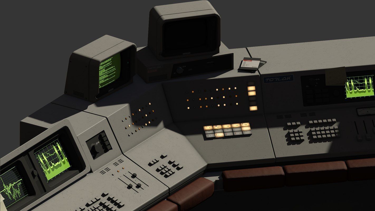 Control Desk 4 Low-poly 3D model_6