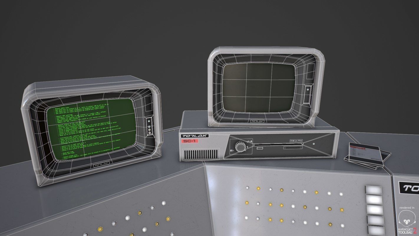 Control Desk 4 Low-poly 3D model_38