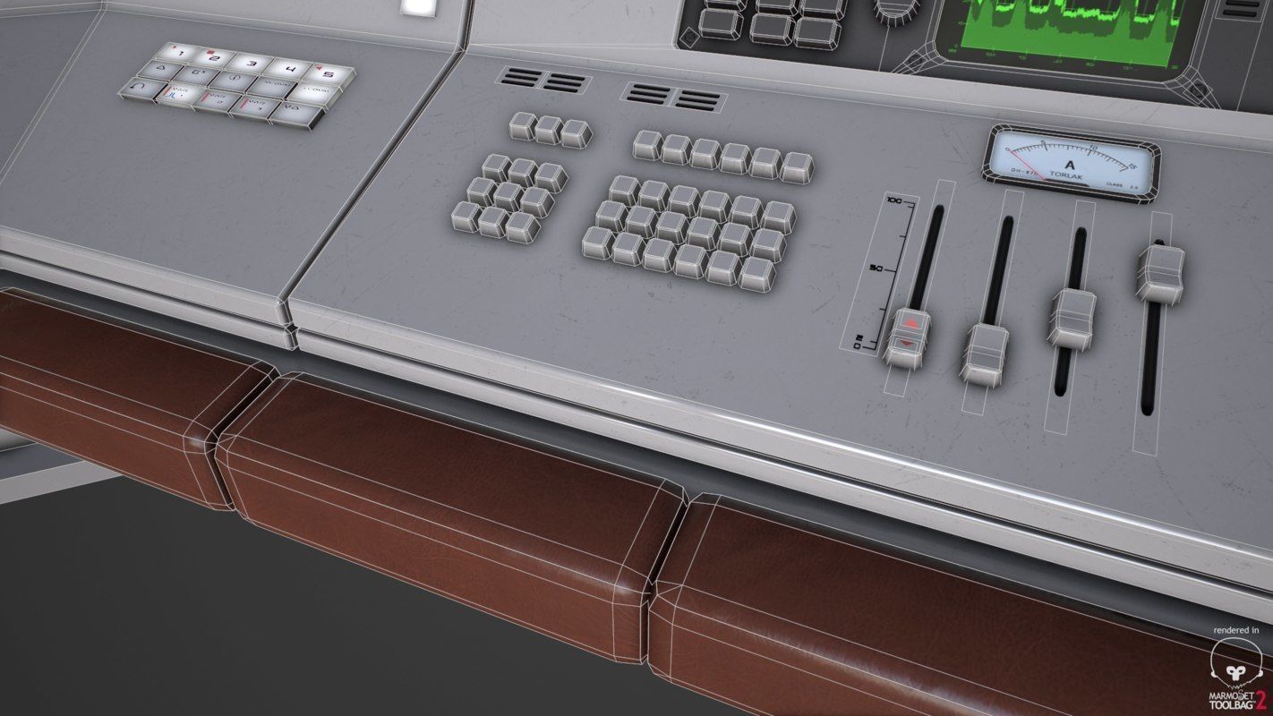 Control Desk 4 Low-poly 3D model_40