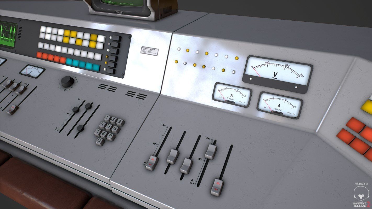 Control Desk 4 Low-poly 3D model_22