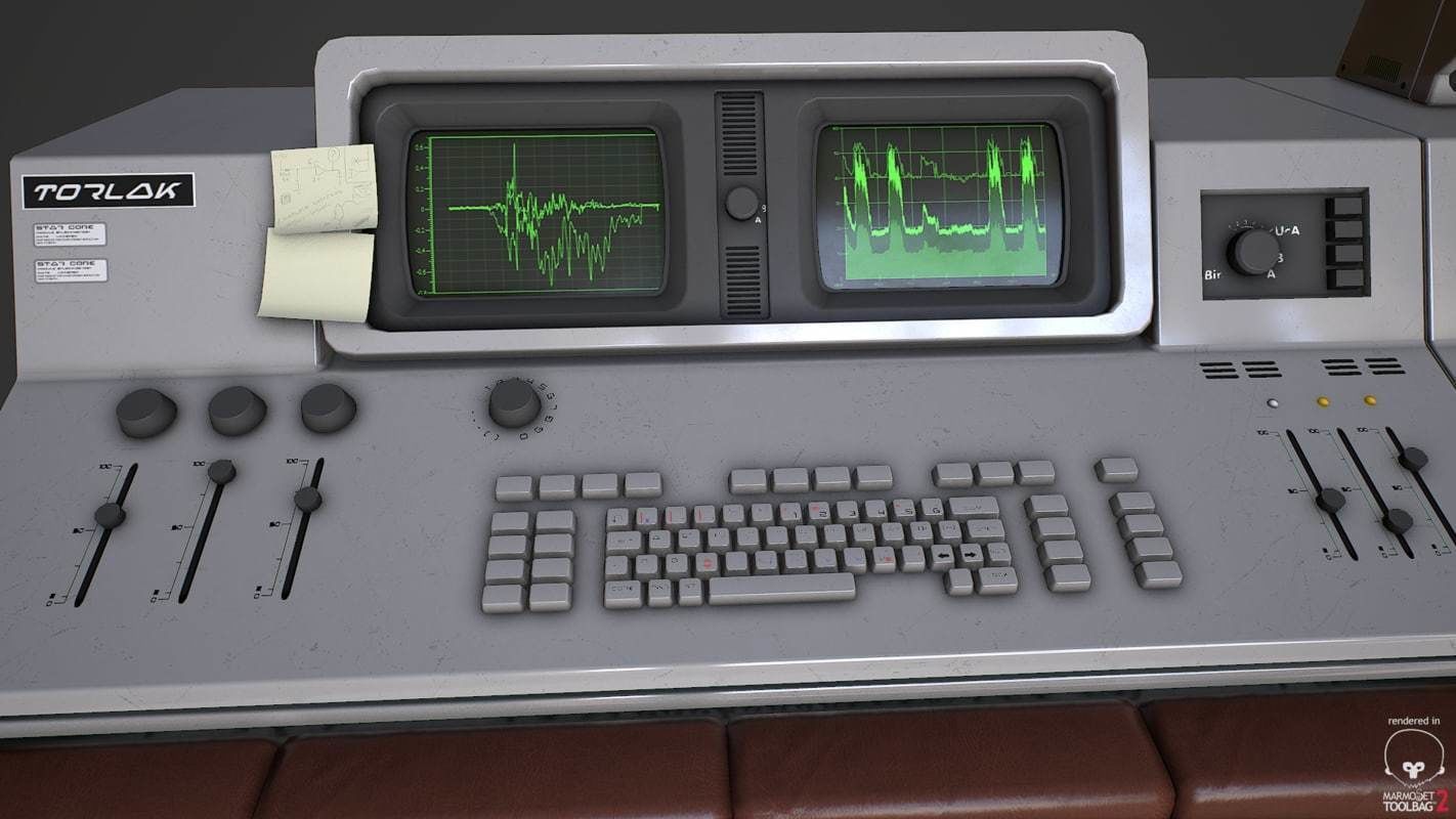 Control Desk 4 Low-poly 3D model_16