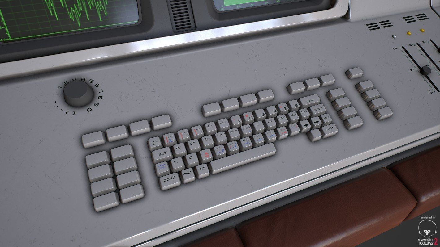 Control Desk 4 Low-poly 3D model_17