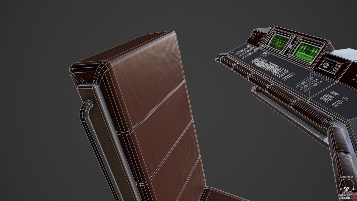 Control Desk 4 Low-poly 3D model_51