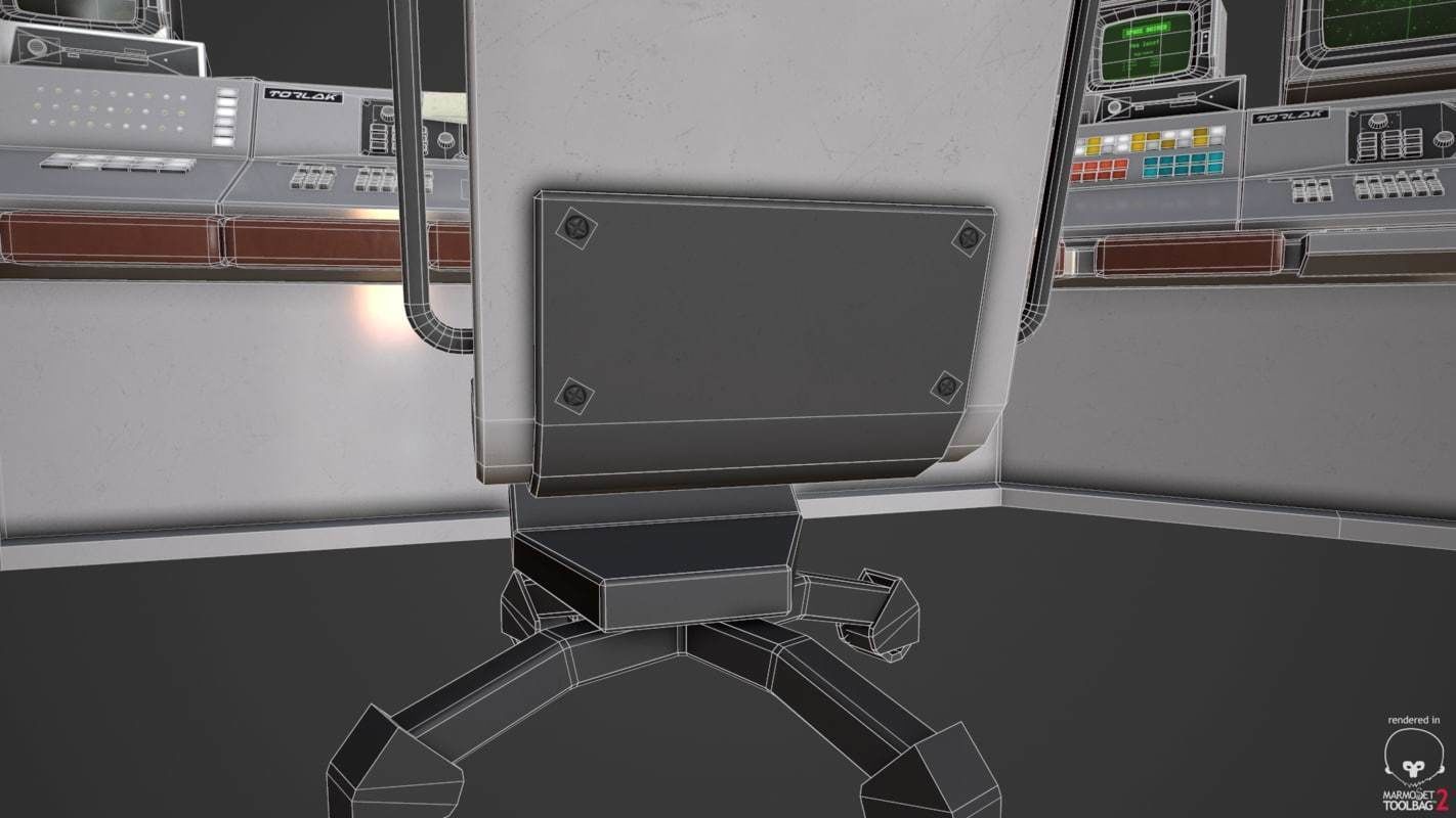 Control Desk 4 Low-poly 3D model_53