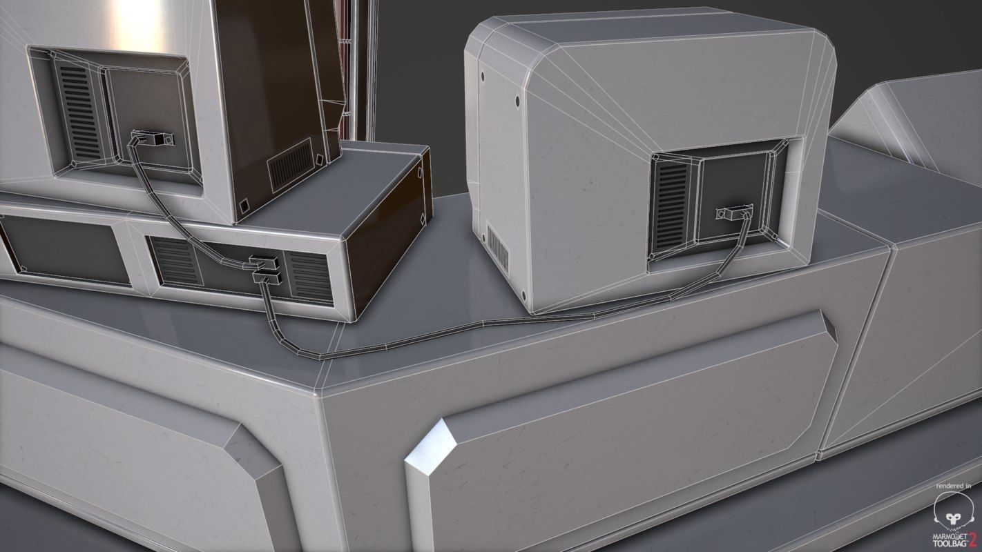 Control Desk 4 Low-poly 3D model_50