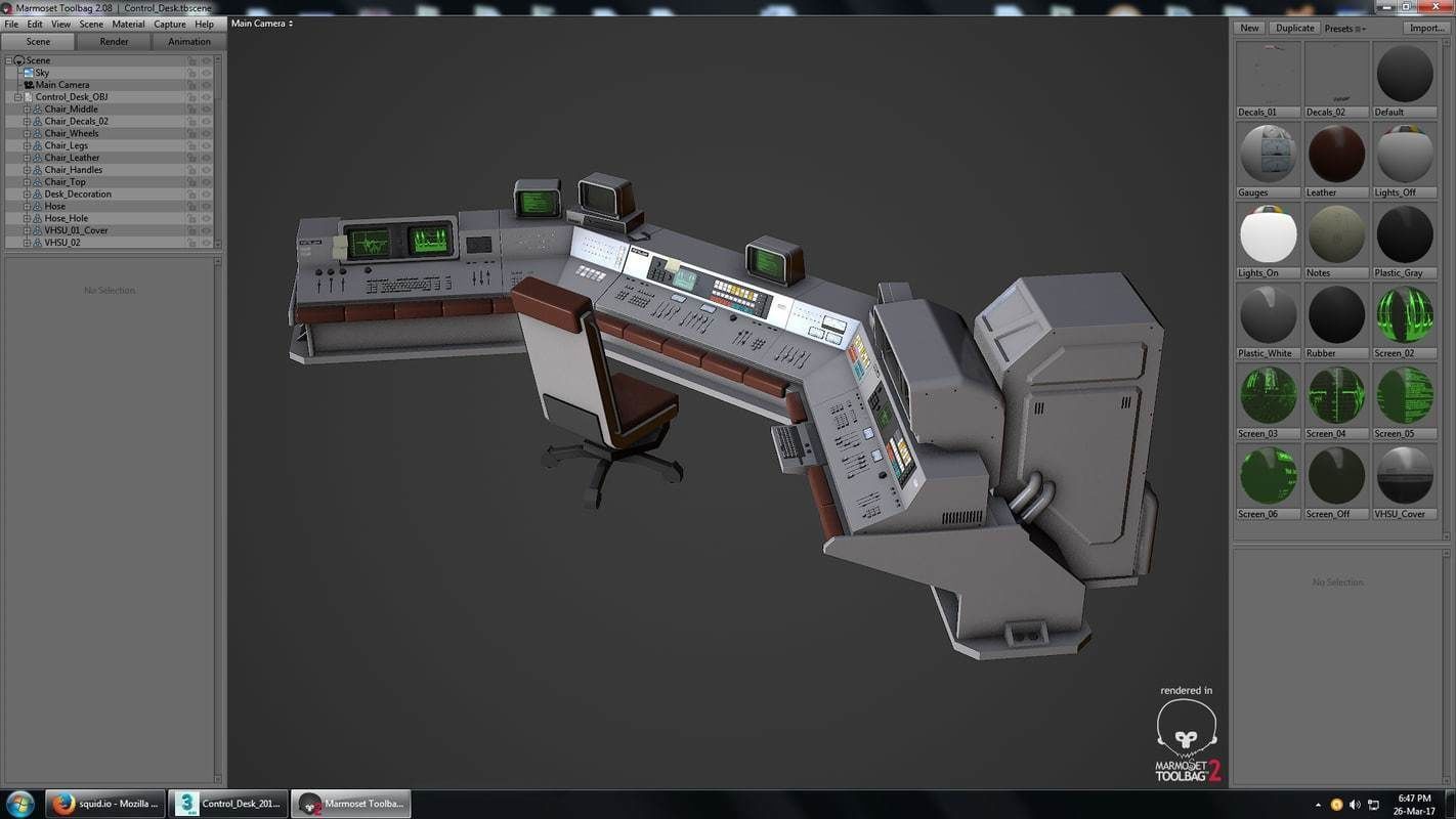 Control Desk 4 Low-poly 3D model_57
