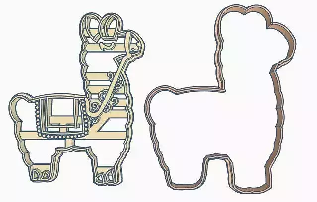 Llama Cookie Cutter Set