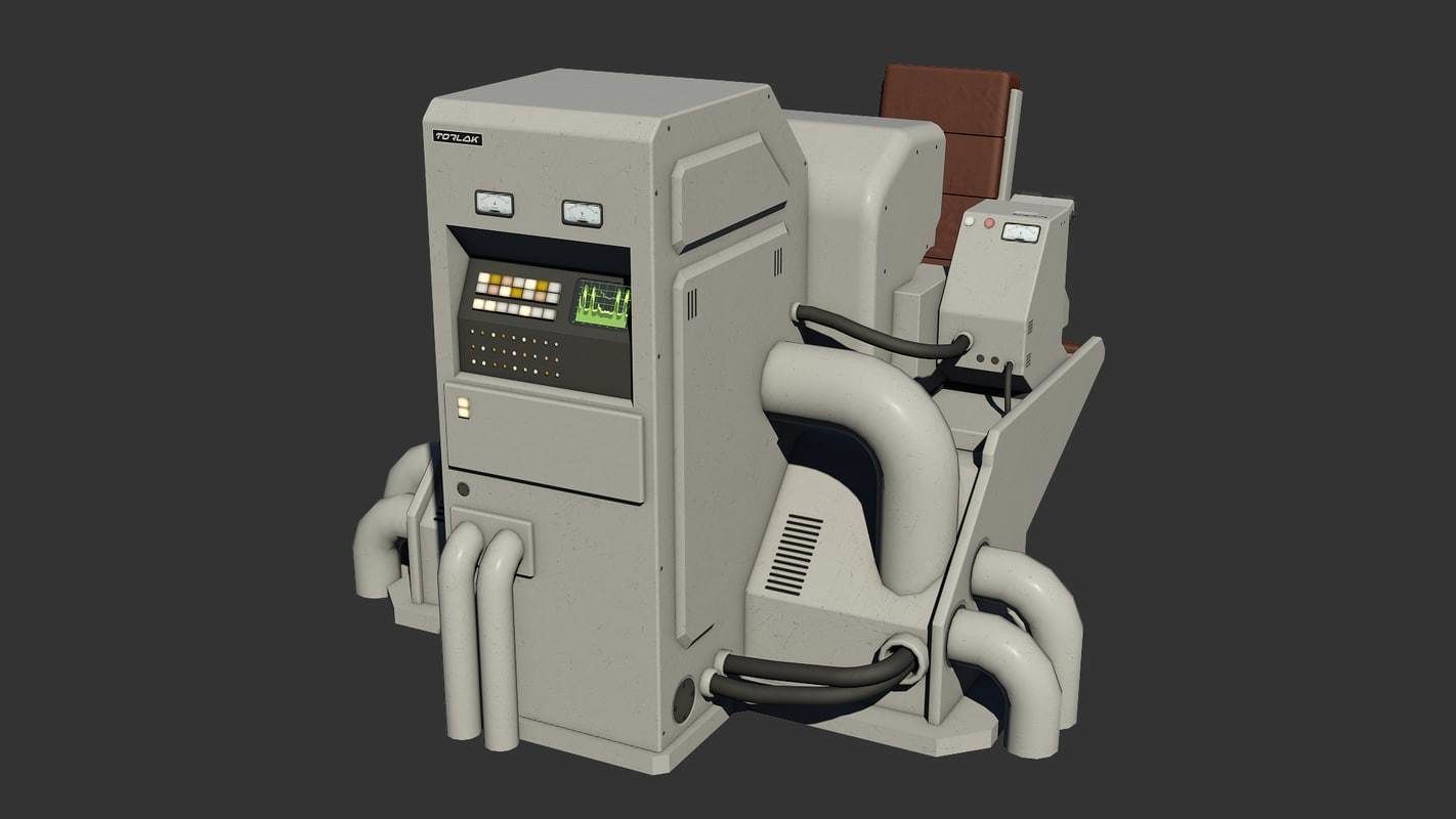 Control Desk 5 Low-poly 3D model_20