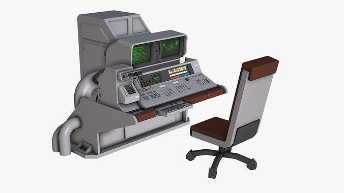 Control Desk 5 Low-poly 3D model