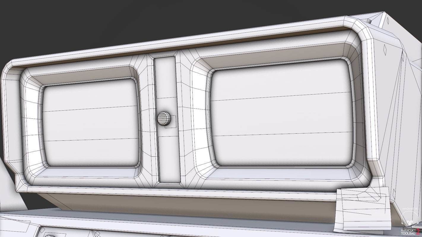 Control Desk 5 Low-poly 3D model_31