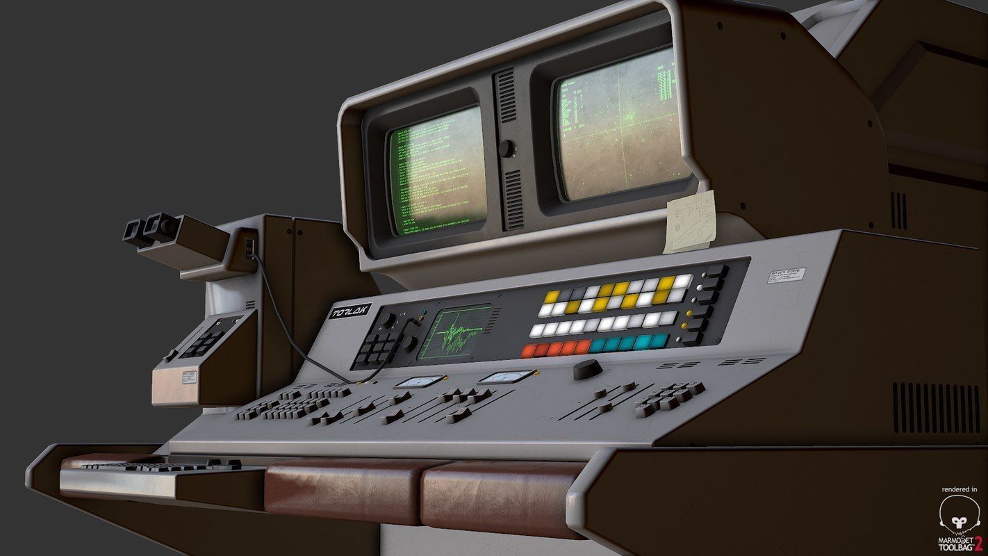 Control Desk 5 Low-poly 3D model_27
