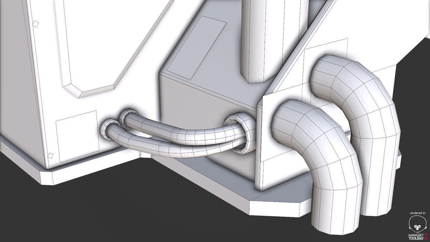 Control Desk 5 Low-poly 3D model_40