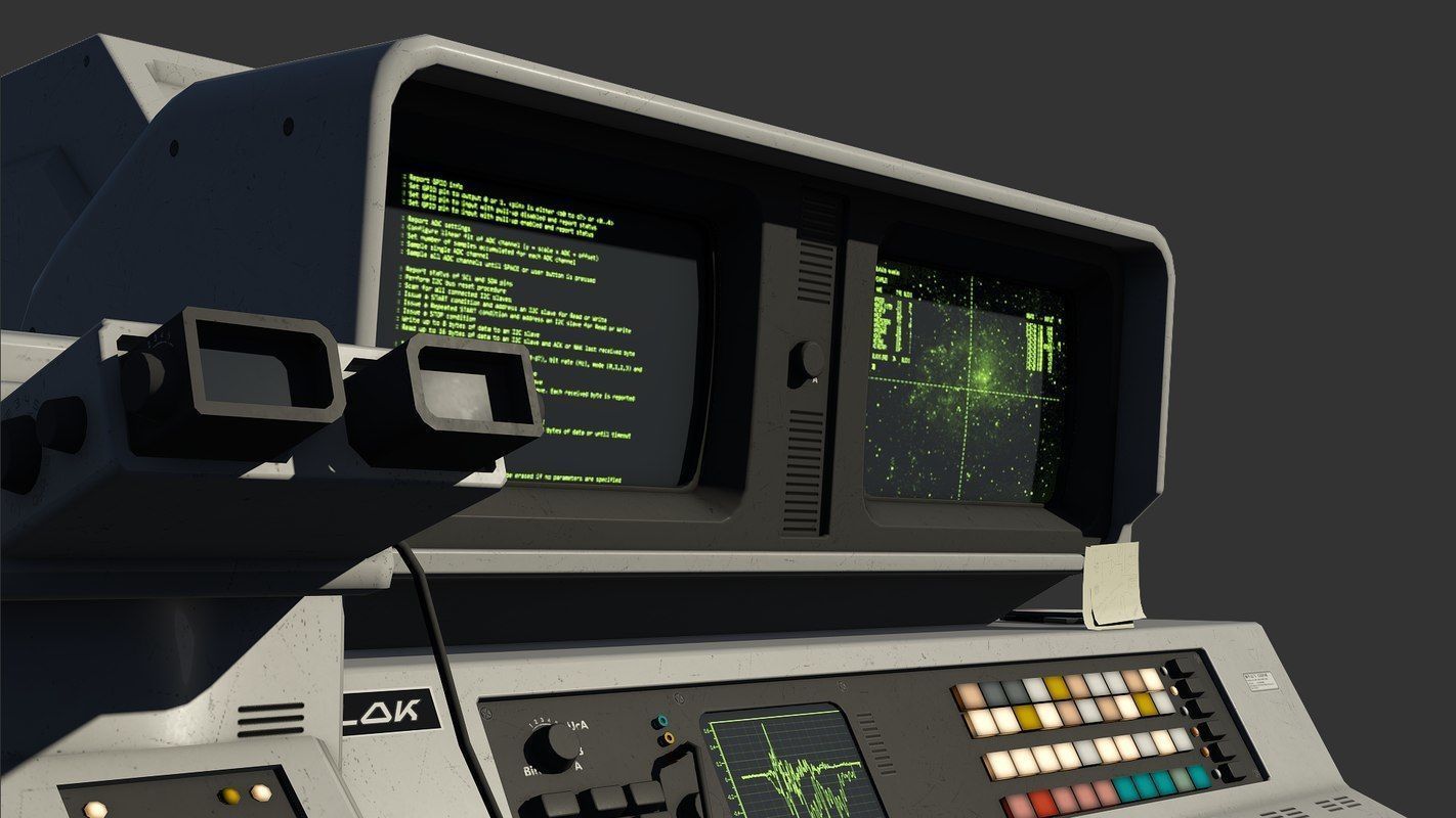 Control Desk 5 Low-poly 3D model_19