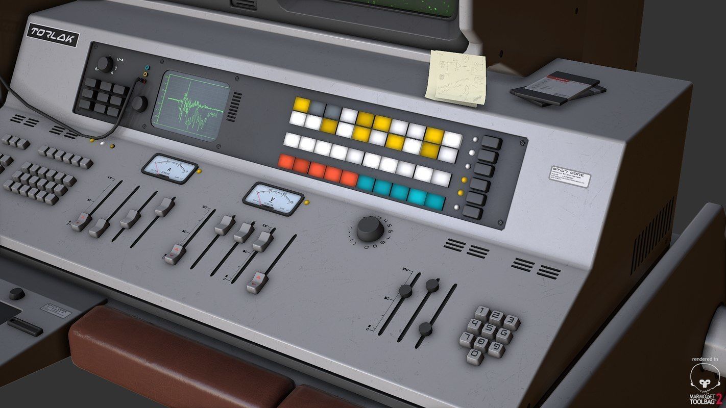 Control Desk 5 Low-poly 3D model_23