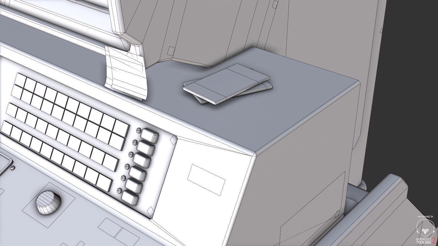 Control Desk 5 Low-poly 3D model_37