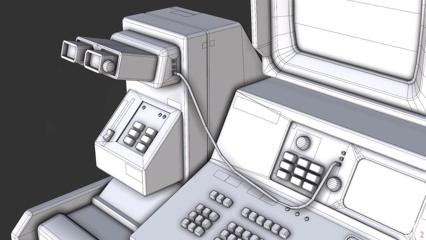 Control Desk 5 Low-poly 3D model_34