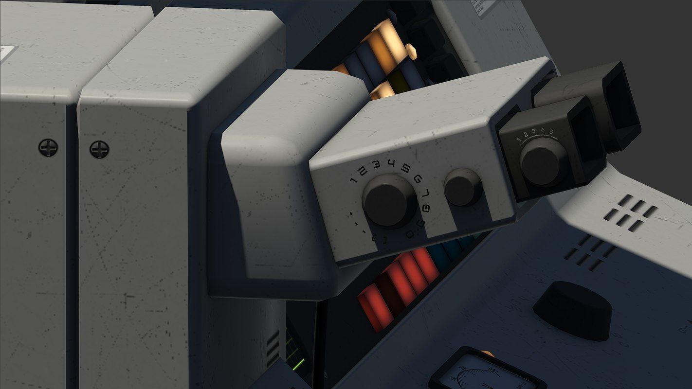 Control Desk 5 Low-poly 3D model_14