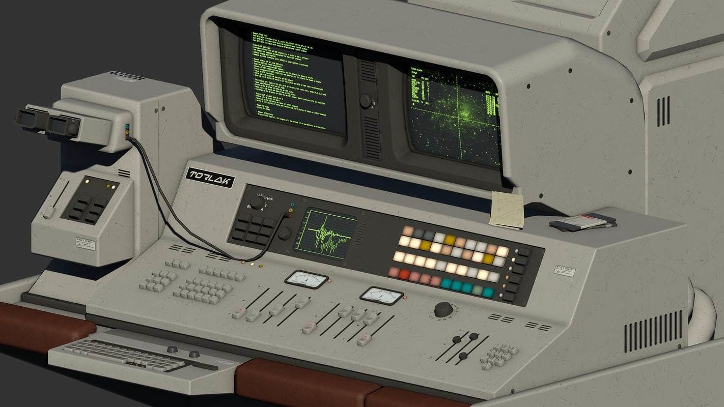 Control Desk 5 Low-poly 3D model_12