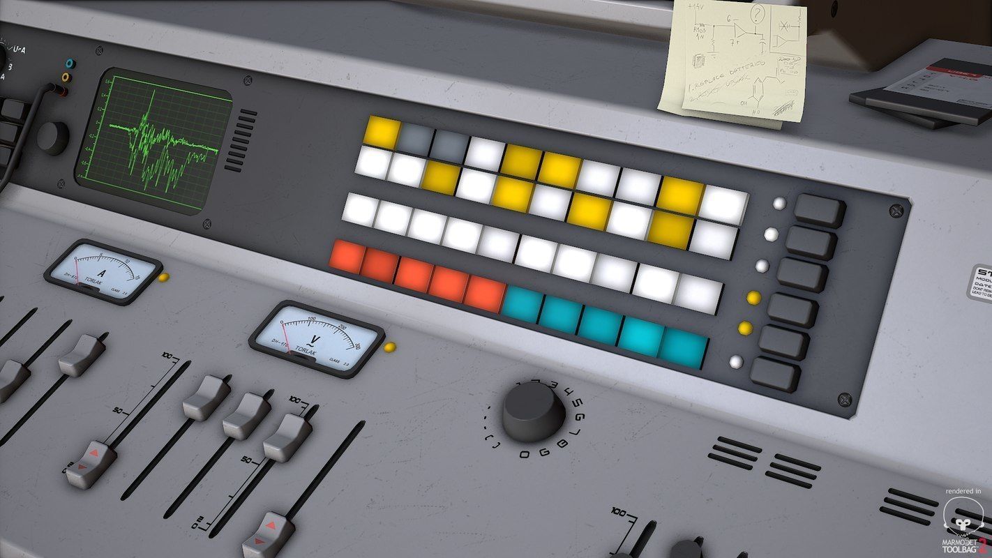 Control Desk 5 Low-poly 3D model_25