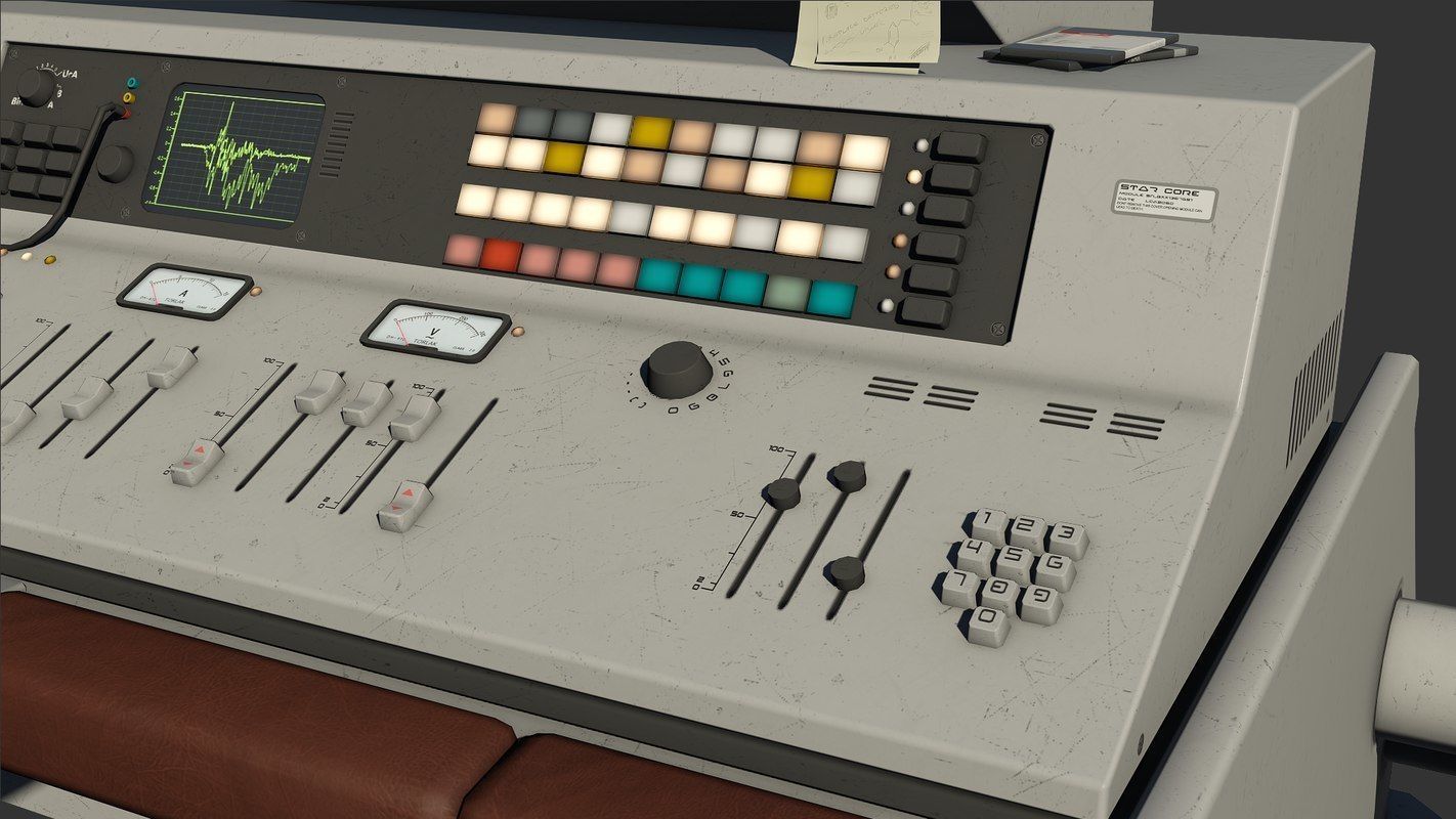 Control Desk 5 Low-poly 3D model_16