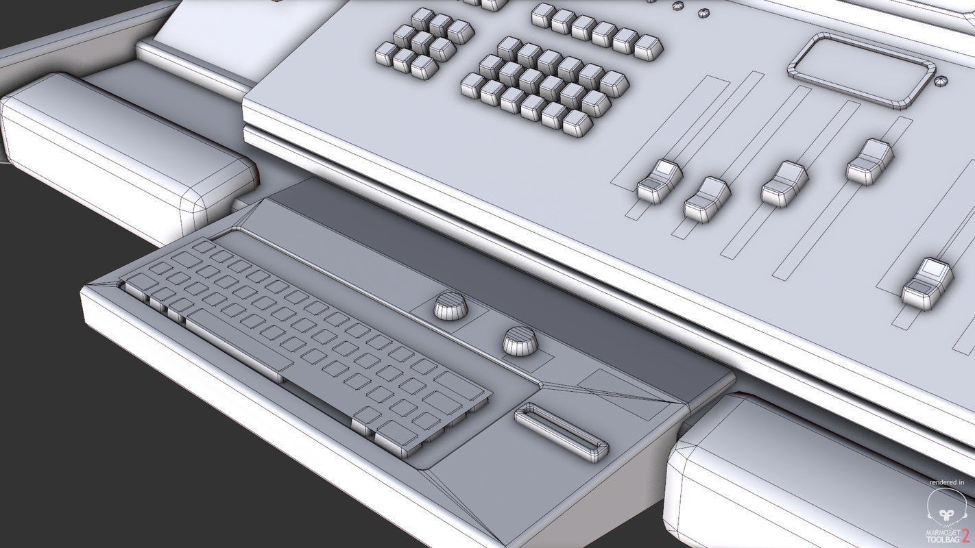 Control Desk 5 Low-poly 3D model_35
